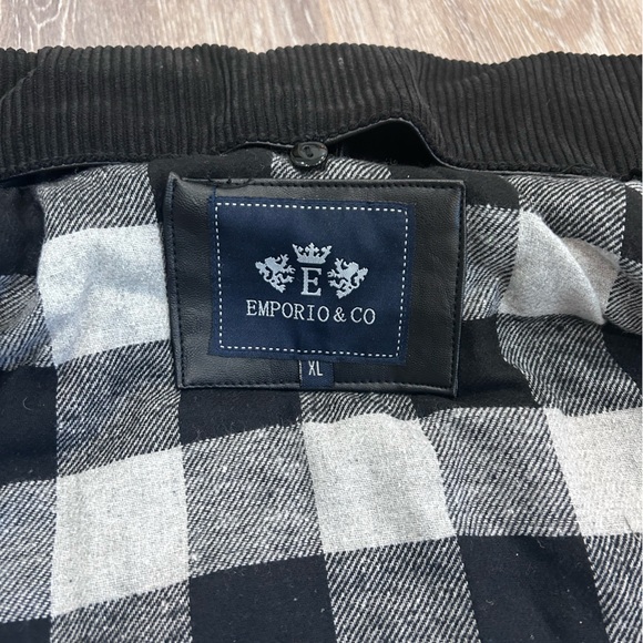 Emporio & Company Men’s Leather Jacket Xl - Picture 8 of 14